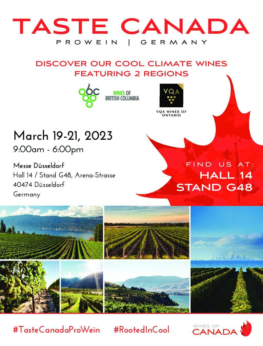 Wines of Canada Pavilion at Prowein 2023